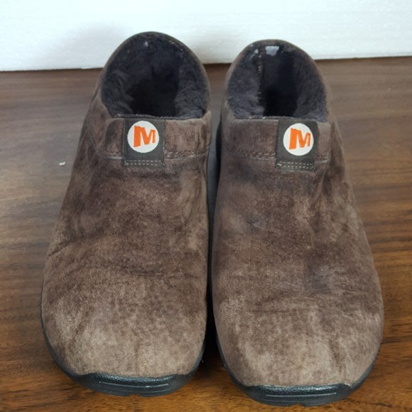 Merrell Primo Chill Chocolate Suede Slides Clogs J63258 Womens Sz 7 - Picture 3 of 8